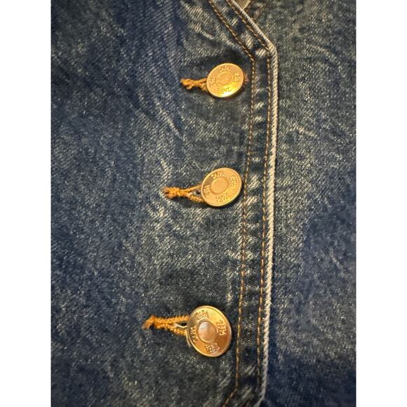 Zara Cripped denim jean vest Sz XS 100 % Cotton excellent condition - Picture 7 of 13